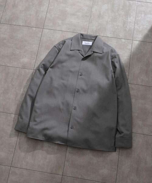 ITEMS URBANRESEARCH(アイテムズ アーバンリサーチ)の「FINE WOOL Blend Shirts(シャツ/ブラウス・メンズ・オフホワイト/グレー/ネイビー・MEDIUM/LARGE)」の2枚目の写真