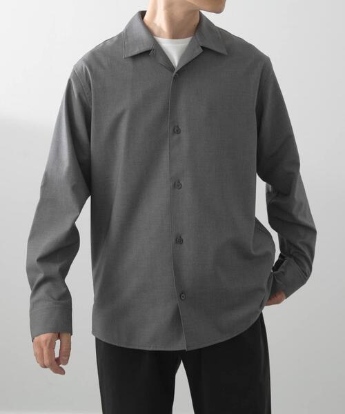 ITEMS URBANRESEARCH(アイテムズ アーバンリサーチ)の「FINE WOOL Blend Shirts(シャツ/ブラウス・メンズ・オフホワイト/グレー/ネイビー・MEDIUM/LARGE)」の5枚目の写真