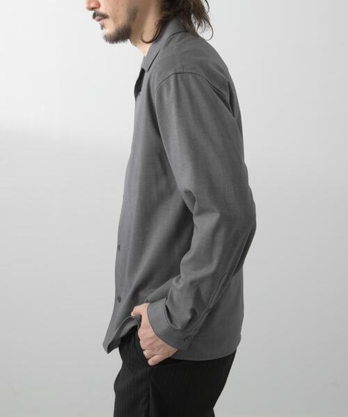 ITEMS URBANRESEARCH(アイテムズ アーバンリサーチ)の「FINE WOOL Blend Shirts(シャツ/ブラウス・メンズ・オフホワイト/グレー/ネイビー・MEDIUM/LARGE)」の9枚目の写真