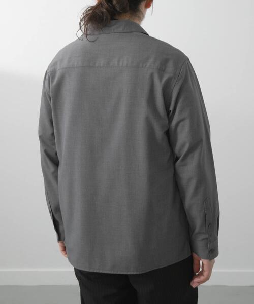 ITEMS URBANRESEARCH(アイテムズ アーバンリサーチ)の「FINE WOOL Blend Shirts(シャツ/ブラウス・メンズ・オフホワイト/グレー/ネイビー・MEDIUM/LARGE)」の10枚目の写真