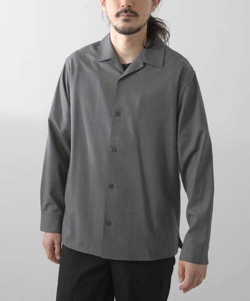 ITEMS URBANRESEARCH(アイテムズ アーバンリサーチ)の「FINE WOOL Blend Shirts(シャツ/ブラウス・メンズ・オフホワイト/グレー/ネイビー・MEDIUM/LARGE)」の11枚目の写真