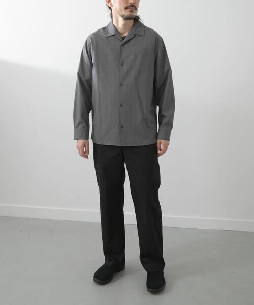 ITEMS URBANRESEARCH(アイテムズ アーバンリサーチ)の「FINE WOOL Blend Shirts(シャツ/ブラウス・メンズ・オフホワイト/グレー/ネイビー・MEDIUM/LARGE)」の12枚目の写真
