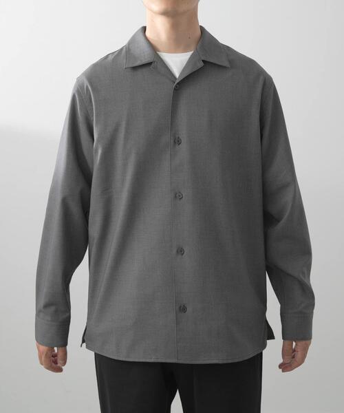 ITEMS URBANRESEARCH(アイテムズ アーバンリサーチ)の「FINE WOOL Blend Shirts(シャツ/ブラウス・メンズ・オフホワイト/グレー/ネイビー・MEDIUM/LARGE)」の13枚目の写真