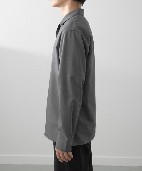 ITEMS URBANRESEARCH(アイテムズ アーバンリサーチ)の「FINE WOOL Blend Shirts(シャツ/ブラウス・メンズ・オフホワイト/グレー/ネイビー・MEDIUM/LARGE)」の14枚目の写真