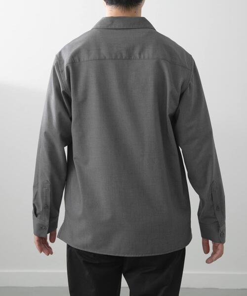 ITEMS URBANRESEARCH(アイテムズ アーバンリサーチ)の「FINE WOOL Blend Shirts(シャツ/ブラウス・メンズ・オフホワイト/グレー/ネイビー・MEDIUM/LARGE)」の15枚目の写真