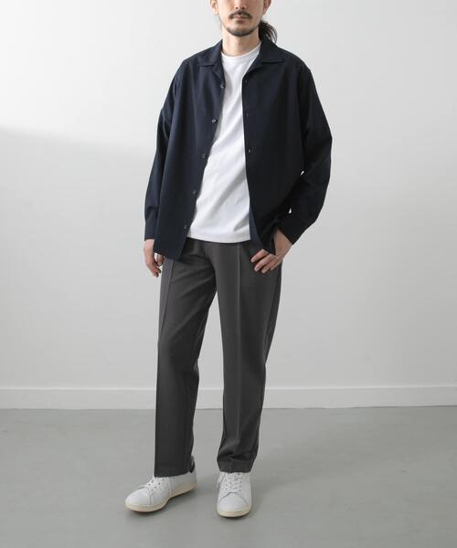 ITEMS URBANRESEARCH(アイテムズ アーバンリサーチ)の「FINE WOOL Blend Shirts(シャツ/ブラウス・メンズ・オフホワイト/グレー/ネイビー・MEDIUM/LARGE)」の20枚目の写真