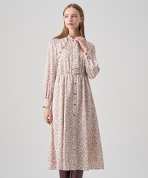 ANAYI | リッププリントボウタイフレア ワンピース(ワンピース)