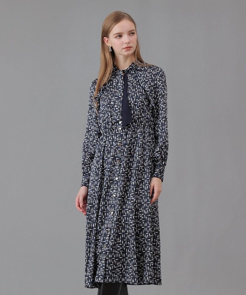 セール】リッププリントボウタイフレア ワンピース（ワンピース