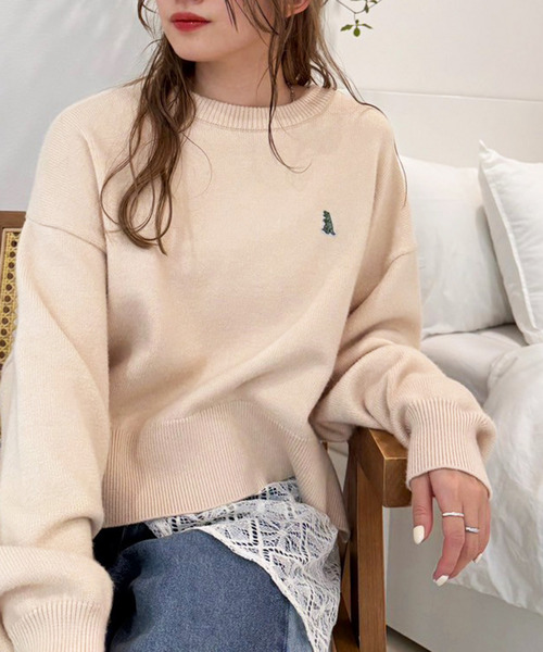 ✨新品未使用タグ付き　ベビモコプルオーバー&ボーダーロングパンツセットももんじゃ ロゴパッチTシャツ＋ボーダーロンT セット(100~160cm)(100cm オフ