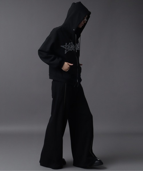 Art re A select（アトリエセレクト）の「【SEQUENZ（シークエンズ）】SQNZ NEW O.G LOGO LINE STONE FADE ZIP P/K（パーカー・メンズ・ブルー/ピンク/ブラック・L/S/M）」の8枚目の写真