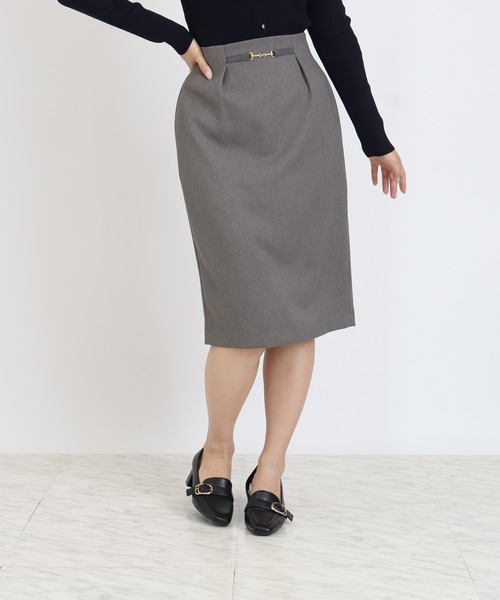 セール】ウール調ビット付きタイトスカート（スカート）｜TRUDEA