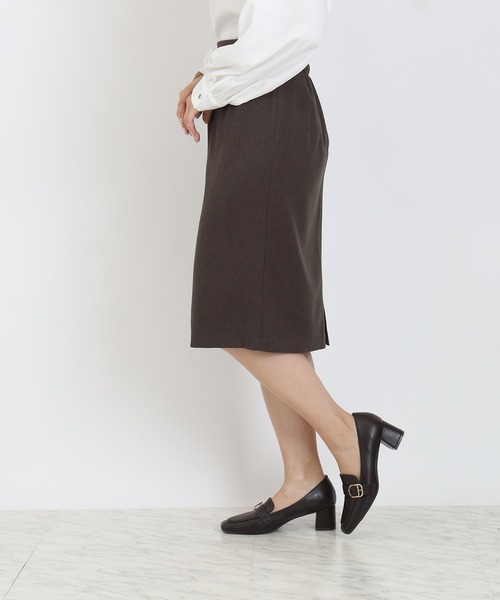 TRUDEA（トルディア）の「ウール調ビット付きタイトスカート（スカート・レディース・チャコールグレー/ネイビー/ブラウン・SMALL/MEDIUM/LARGE）」の5枚目の写真