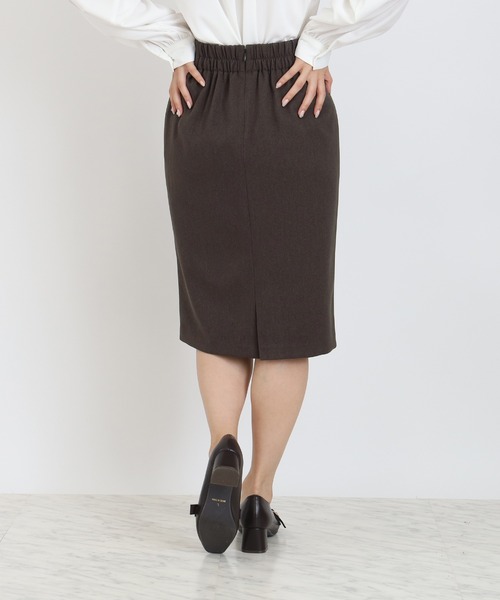 TRUDEA（トルディア）の「ウール調ビット付きタイトスカート（スカート・レディース・チャコールグレー/ネイビー/ブラウン・SMALL/MEDIUM/LARGE）」の9枚目の写真