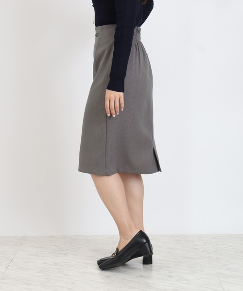 TRUDEA（トルディア）の「ウール調ビット付きタイトスカート（スカート・レディース・チャコールグレー/ネイビー/ブラウン・SMALL/MEDIUM/LARGE）」の13枚目の写真
