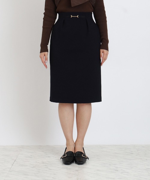 TRUDEA（トルディア）の「ウール調ビット付きタイトスカート（スカート・レディース・チャコールグレー/ネイビー/ブラウン・SMALL/MEDIUM/LARGE）」の14枚目の写真