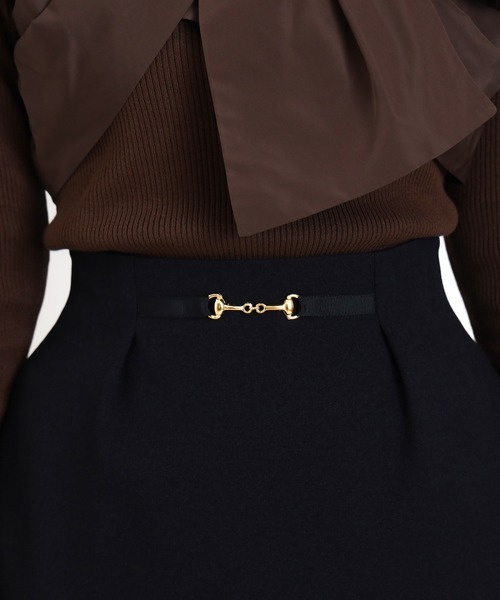 TRUDEA（トルディア）の「ウール調ビット付きタイトスカート（スカート・レディース・チャコールグレー/ネイビー/ブラウン・SMALL/MEDIUM/LARGE）」の18枚目の写真