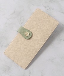 Blanc Pomme（ブランポム）の「本革 薄型 長財布 フラップ付き（財布）」