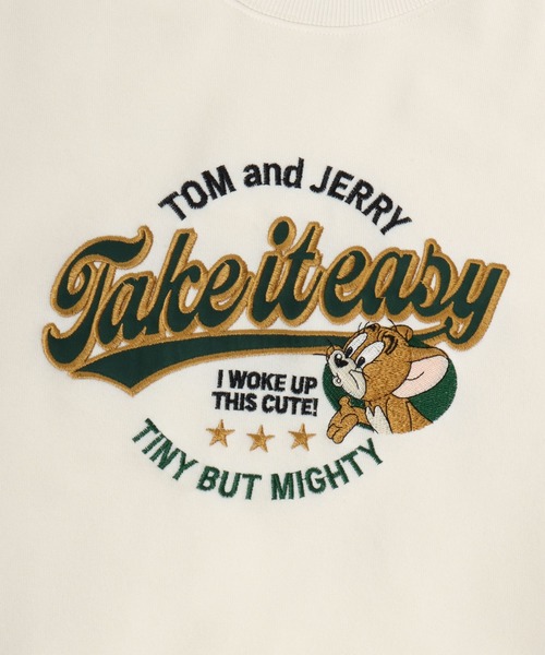 Tom&Jerry(トムアンドジェリー)の「Tom and Jerry/トムとジェリー オーバーサイズ 裏起毛 カレッジロゴ アップリケ刺繍 スウェットトレーナー(スウェット・レディース・アイボリー/ブラック/ベージュ/オレンジ/アッシュグレー/ブルー/ワイン/ブラウン・L/M)」の19枚目の写真
