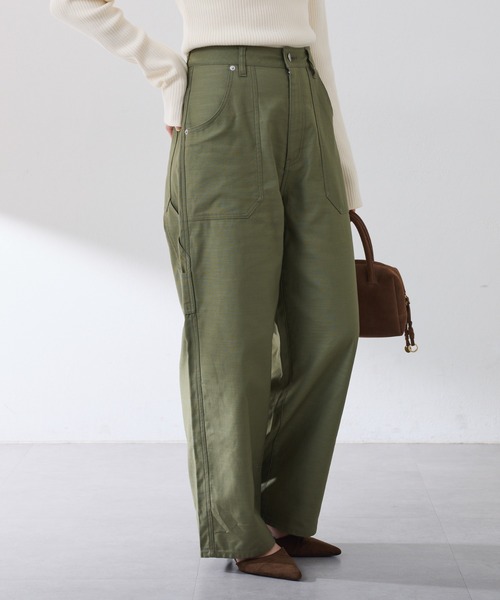 COLLAGE GALLARDAGALANTE（コラージュガリャルダガランテ）の「ペインターベイカーバックサテンパンツ/ZOZO限定（カーゴパンツ・レディース・ブラック/グリーン・マルチサイズ）」の15枚目の写真