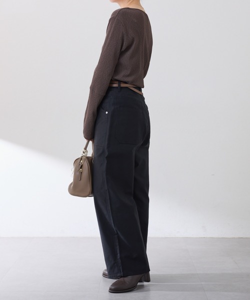 COLLAGE GALLARDAGALANTE（コラージュガリャルダガランテ）の「ペインターベイカーバックサテンパンツ/ZOZO限定（カーゴパンツ・レディース・ブラック/グリーン・マルチサイズ）」の8枚目の写真