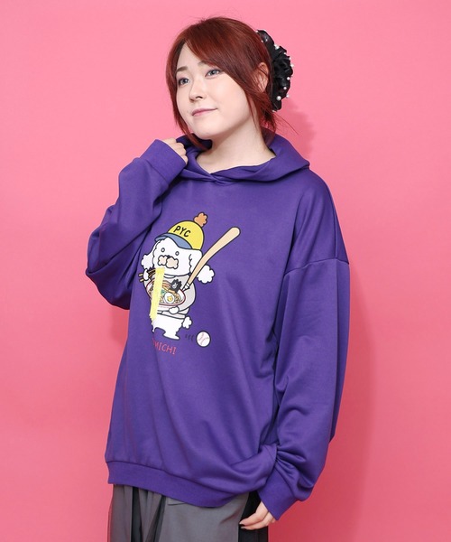 ScoLar Parity(スカラーパリティ)の「353115:YORIMISHIフーデッドプルオーバー(パーカー・レディース・パープル/ブラック/アイボリー・M)」の11枚目の写真