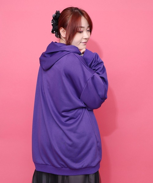 ScoLar Parity(スカラーパリティ)の「353115:YORIMISHIフーデッドプルオーバー(パーカー・レディース・パープル/ブラック/アイボリー・M)」の15枚目の写真