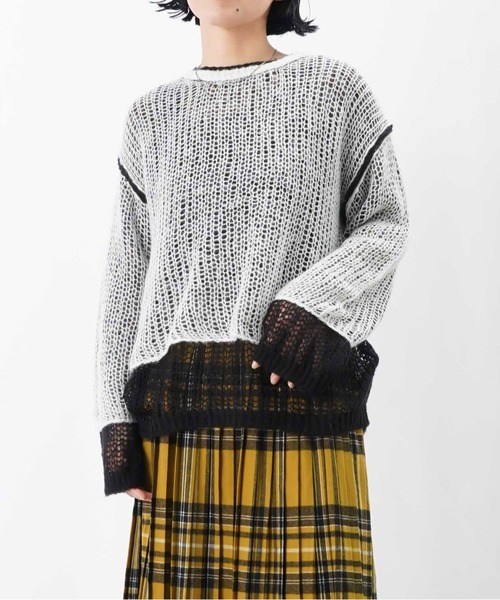 LUCA/LADY LUCK LUCA（ルカ/レディラックルカ）の「LC/LLL モヘア混ルーズニット（ニット/セーター・レディース・ブルー/ピンク/ブラック・FREE）」の6枚目の写真