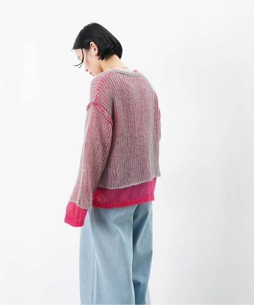 LUCA/LADY LUCK LUCA（ルカ/レディラックルカ）の「LC/LLL モヘア混ルーズニット（ニット/セーター・レディース・ブルー/ピンク/ブラック・FREE）」の17枚目の写真