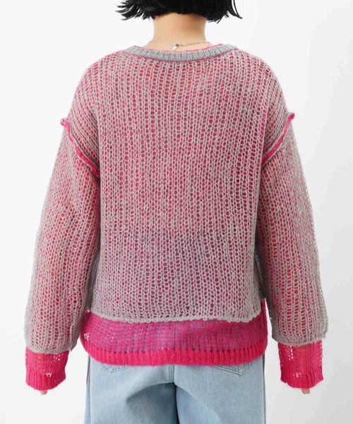 LUCA/LADY LUCK LUCA（ルカ/レディラックルカ）の「LC/LLL モヘア混ルーズニット（ニット/セーター・レディース・ブルー/ピンク/ブラック・FREE）」の16枚目の写真