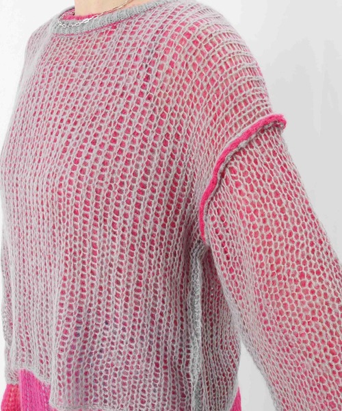 LUCA/LADY LUCK LUCA（ルカ/レディラックルカ）の「LC/LLL モヘア混ルーズニット（ニット/セーター・レディース・ブルー/ピンク/ブラック・FREE）」の12枚目の写真