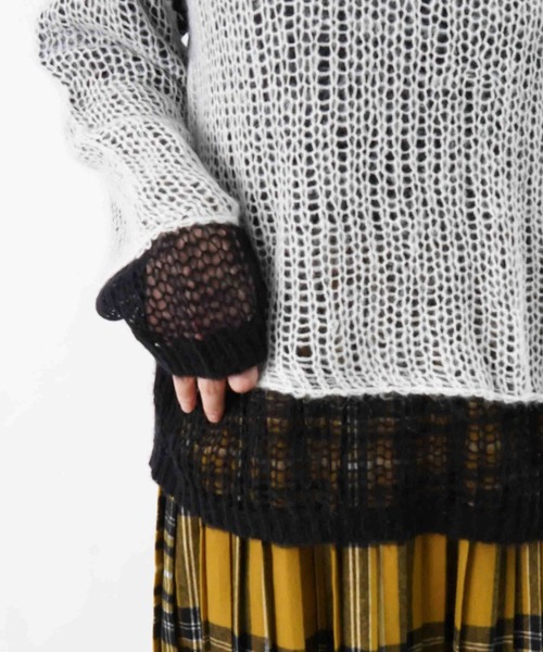 LUCA/LADY LUCK LUCA（ルカ/レディラックルカ）の「LC/LLL モヘア混ルーズニット（ニット/セーター・レディース・ブルー/ピンク/ブラック・FREE）」の5枚目の写真