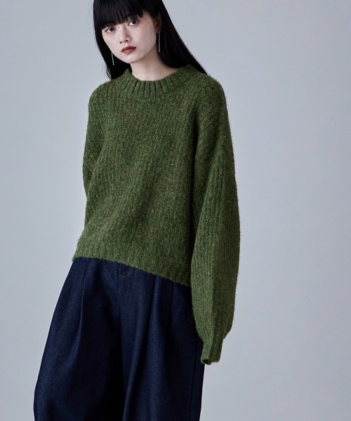 etoll.（エトル）の「アルパカタッチニットPO（ニット/セーター・レディース・チャコール/ネイビー/ブラウン/グリーン・M）」の19枚目の写真