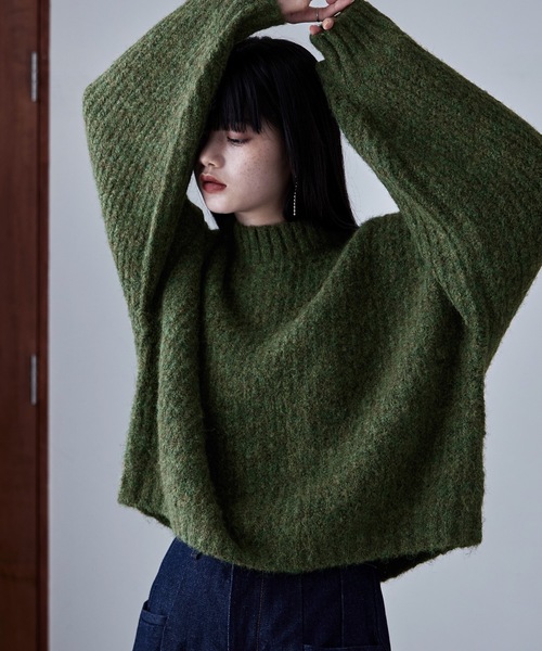 etoll.（エトル）の「アルパカタッチニットPO（ニット/セーター・レディース・チャコール/ネイビー/ブラウン/グリーン・M）」の20枚目の写真