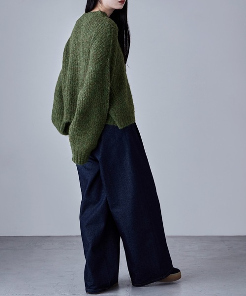 etoll.（エトル）の「アルパカタッチニットPO（ニット/セーター・レディース・チャコール/ネイビー/ブラウン/グリーン・M）」の22枚目の写真