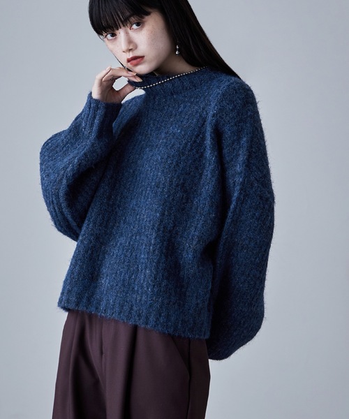 etoll.（エトル）の「アルパカタッチニットPO（ニット/セーター・レディース・チャコール/ネイビー/ブラウン/グリーン・M）」の14枚目の写真