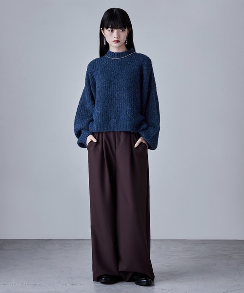 etoll.（エトル）の「アルパカタッチニットPO（ニット/セーター・レディース・チャコール/ネイビー/ブラウン/グリーン・M）」の15枚目の写真