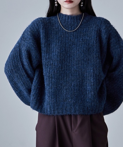 etoll.（エトル）の「アルパカタッチニットPO（ニット/セーター・レディース・チャコール/ネイビー/ブラウン/グリーン・M）」の17枚目の写真