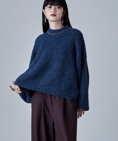 etoll.（エトル）の「アルパカタッチニットPO（ニット/セーター・レディース・チャコール/ネイビー/ブラウン/グリーン・M）」の18枚目の写真