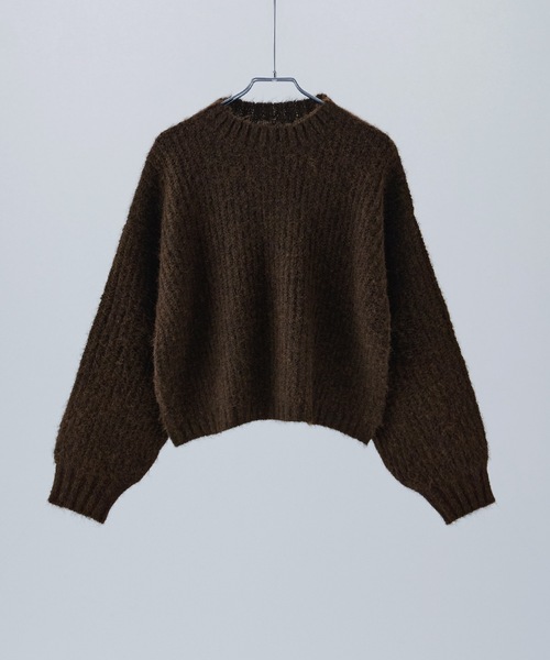 etoll.（エトル）の「アルパカタッチニットPO（ニット/セーター・レディース・チャコール/ネイビー/ブラウン/グリーン・M）」の6枚目の写真