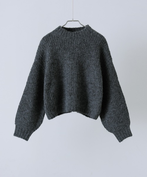 etoll.（エトル）の「アルパカタッチニットPO（ニット/セーター・レディース・チャコール/ネイビー/ブラウン/グリーン・M）」の7枚目の写真