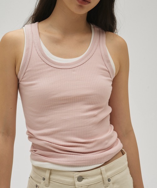 TODAYFUL（トゥデイフル）の「Useful Seamless Rib Tanktop（タンクトップ・レディース・チャコールグレー/ホワイト/ダークブラウン・FREE）」の14枚目の写真