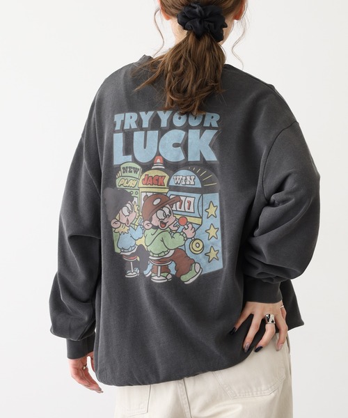 in the attic(インジアティック)の「NEW JACK ピグメントトレーナー(スウェット・メンズ・ベージュ/ブラック・L/M)」の14枚目の写真