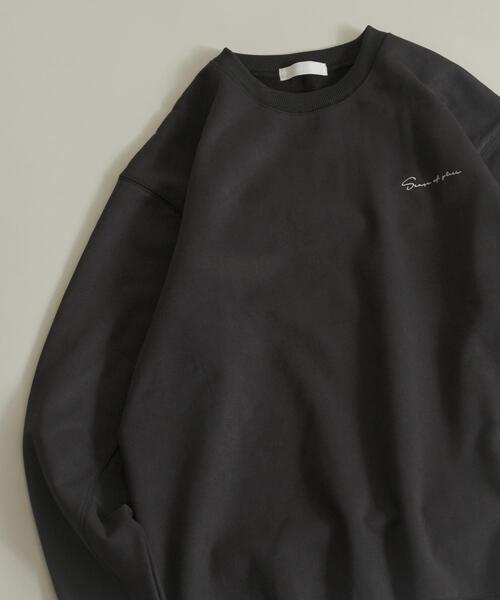 セール】『ユニセックス』シシュウフェイクスエードクルーネック