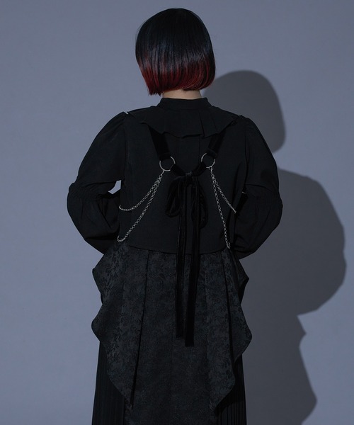 Ellno de Mavie(エルノデメヴィ)の「【mihoコラボ】シャーリングフレアスリーブブラウス/setup対応(シャツ/ブラウス・レディース・ブラック/ボルドー・FREE)」の20枚目の写真