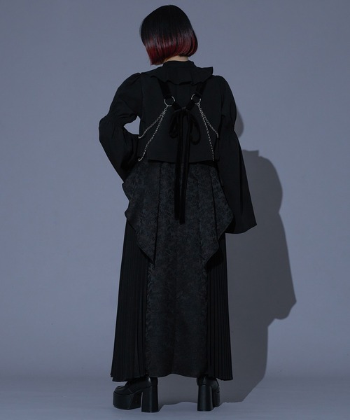 Ellno de Mavie(エルノデメヴィ)の「【mihoコラボ】シャーリングフレアスリーブブラウス/setup対応(シャツ/ブラウス・レディース・ブラック/ボルドー・FREE)」の22枚目の写真