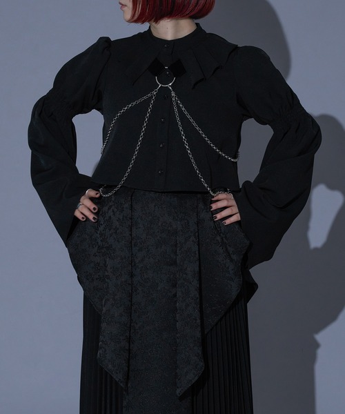 Ellno de Mavie(エルノデメヴィ)の「【mihoコラボ】シャーリングフレアスリーブブラウス/setup対応(シャツ/ブラウス・レディース・ブラック/ボルドー・FREE)」の19枚目の写真