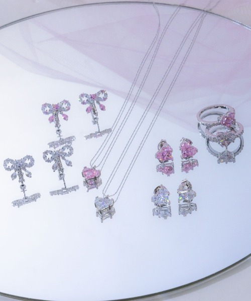 JILL by JILL STUART（ジルバイジルスチュアート）の「◇Cubic ハートピアス（ピアス（両耳用）・レディース・シルバー/ピンク・FREE）」の14枚目の写真