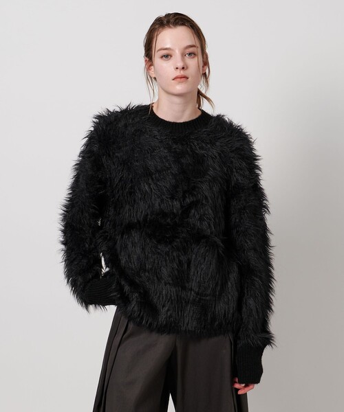 ASTRAET（アストラット）の「＜ASTRAET＞シャギー クルーネックニット（ニット/セーター・レディース・グレー系/ブラック/ピンク・FREE）」の7枚目の写真