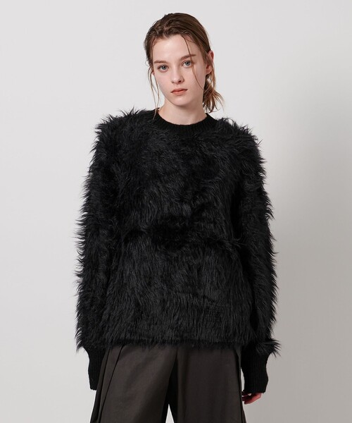 ASTRAET（アストラット）の「＜ASTRAET＞シャギー クルーネックニット（ニット/セーター・レディース・グレー系/ブラック/ピンク・FREE）」の8枚目の写真