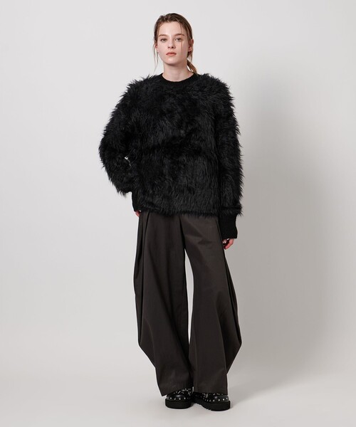 ASTRAET（アストラット）の「＜ASTRAET＞シャギー クルーネックニット（ニット/セーター・レディース・グレー系/ブラック/ピンク・FREE）」の10枚目の写真